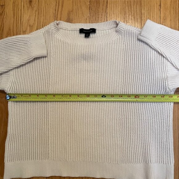 Ann Taylor Cream Colored Cotton Blend Crewneck sweater size S - Picture 5 of 6